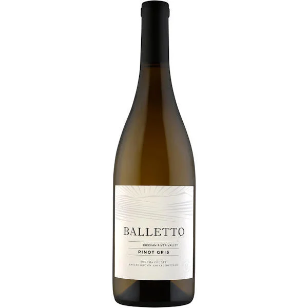 12 Bottle Case Balletto Russian River Pinot Gris 2024 w/ Shipping Included