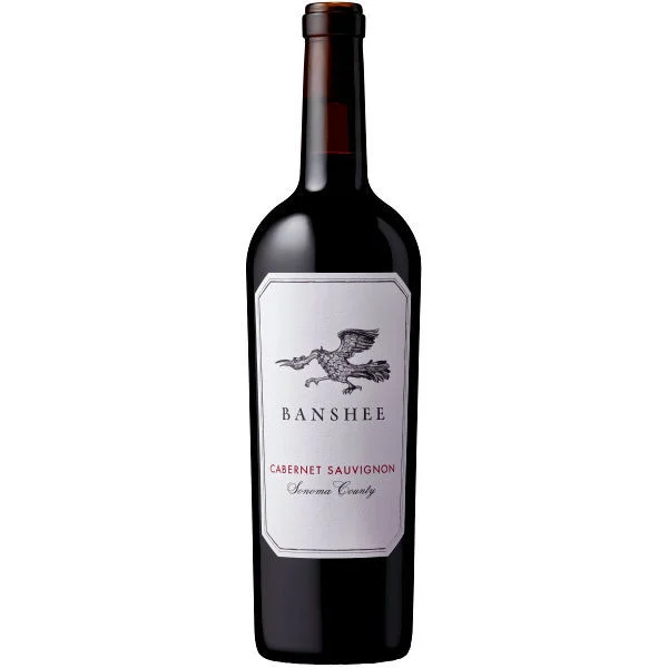 12 Bottle Case Banshee Sonoma Cabernet 2022 Rated 92WE w/ Shipping Included