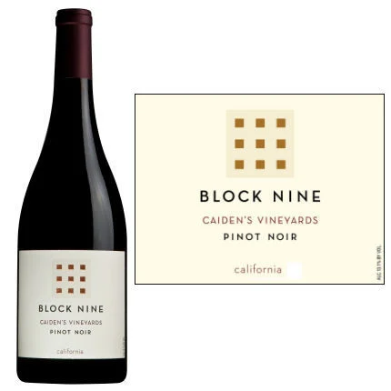 12 Bottle Case Block Nine Caiden's Vineyard California Pinot Noir 2023 w/ Shipping Included