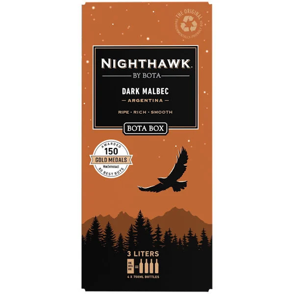 Bota Box Nighthawk Dark Malbec Argentina NV 3L