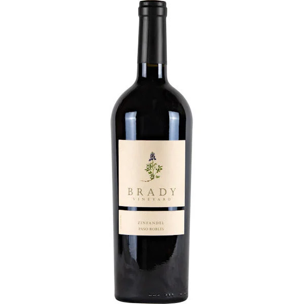 12 Bottle Case Brady Vineyard Paso Robles Zinfandel 2022 w/ Shipping Included