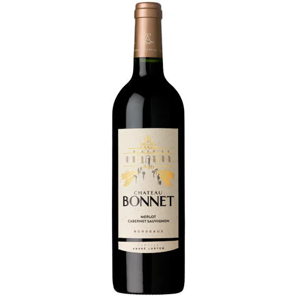 12 Bottle Case Chateau Bonnet Bordeaux Rouge Merlot-Cabernet 2019 w/ Shipping Included