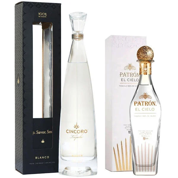 Patron El Cielo Tequila 750ml + Cincoro Blanco Tequila 750ml Bundle
