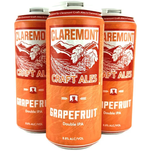 Claremont Craft Ales Grapefruit Double IPA 16oz 4 Pack Cans