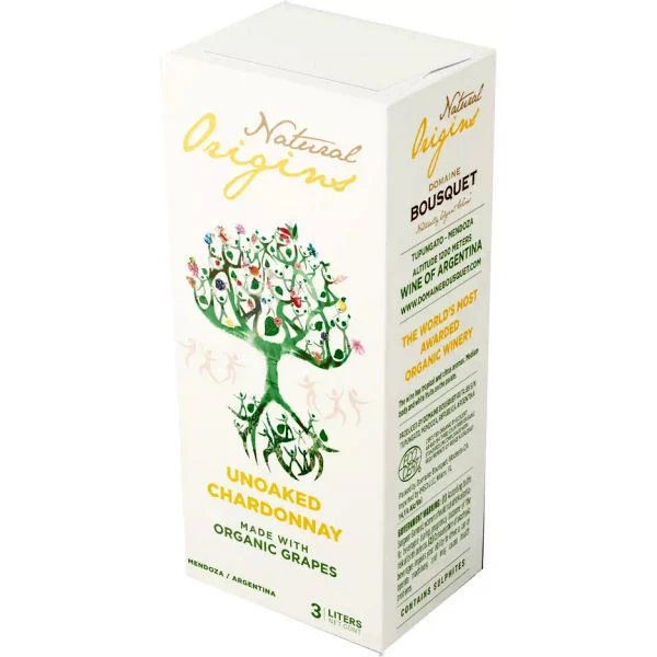 Domaine Bousquet Natural Origins Organic Unoaked Chardonnay Bag-In-Box 3L (Argentina)