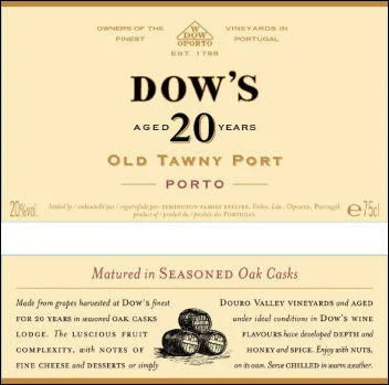 Dow's 20 Year Old Porto Rated 96WE