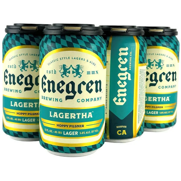 Enegren Brewing Lagertha Hoppy Pilsner 12oz 6 Pack Cans