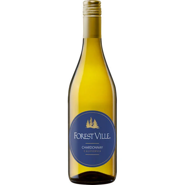 12 Bottle Case ForestVille California Chardonnay 2023 w/ Shipping Included