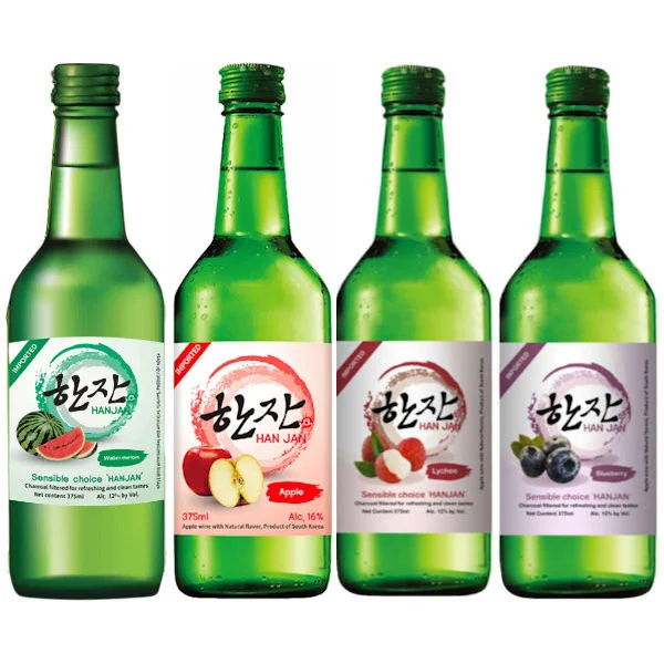 HanJan Soju Mixed Flavors 375ml 4 Pack