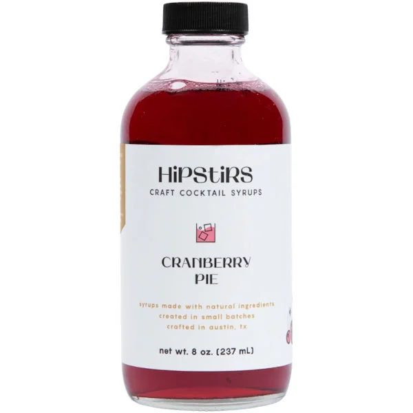 HipStirs Cranberry Pie Craft Cocktail Syrup 8oz