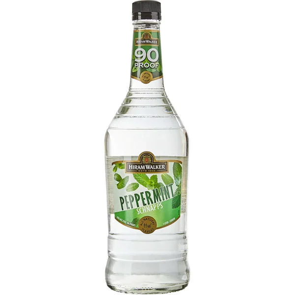 Hiram Walker Peppermint Flavored Schnapps 90 PROOF 1L