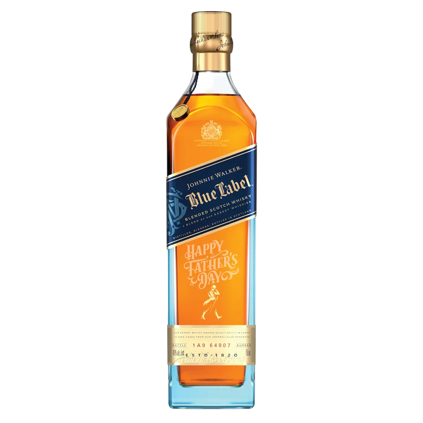 Johnnie Walker Blue Label Scotch Happy Father's Day Custom Engraved Gift