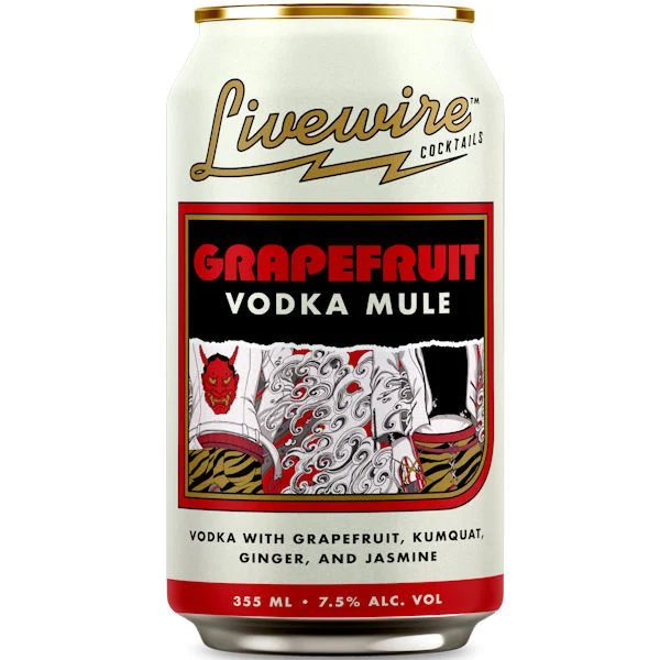Livewire Grapefruit Vodka Mule Cocktail 12oz 4 Pack Cans