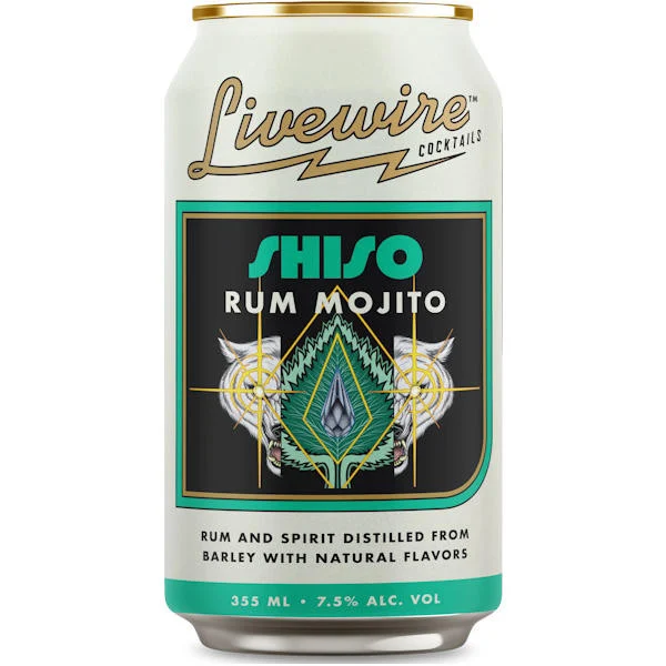 Livewire Shiso Rum Mojito Cocktail 12oz 4 Pack Cans