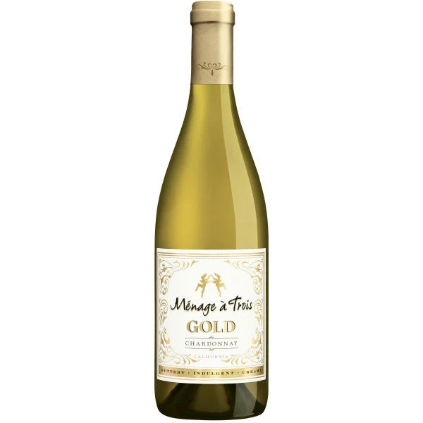 12 Bottle Case Menage a Trois California Gold Chardonnay w/ Shipping Included