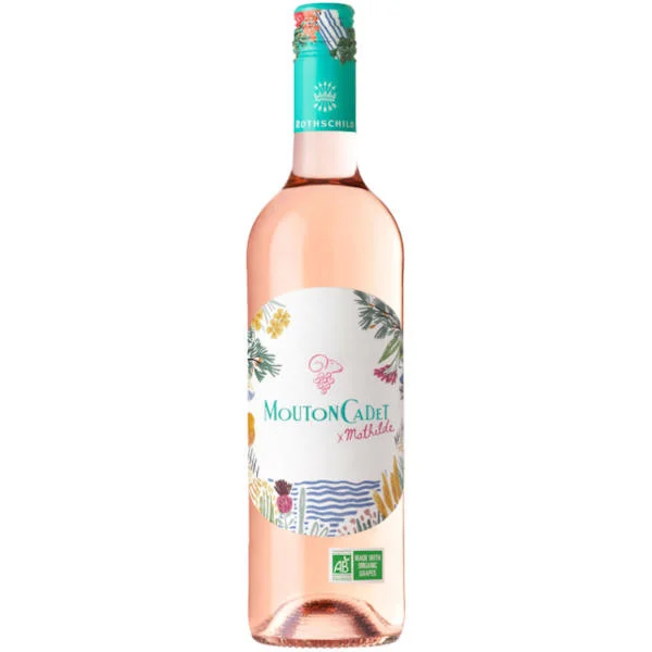 12 Bottle Case Mouton Cadet Rose x Mathilde Bordeaux 2023 Rated 91DM w/ Shipping Included