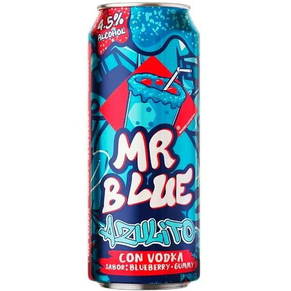 Mr. Blue Azulito Vodka Blueberry Gummy Ready To Drink Cocktail 16oz Can