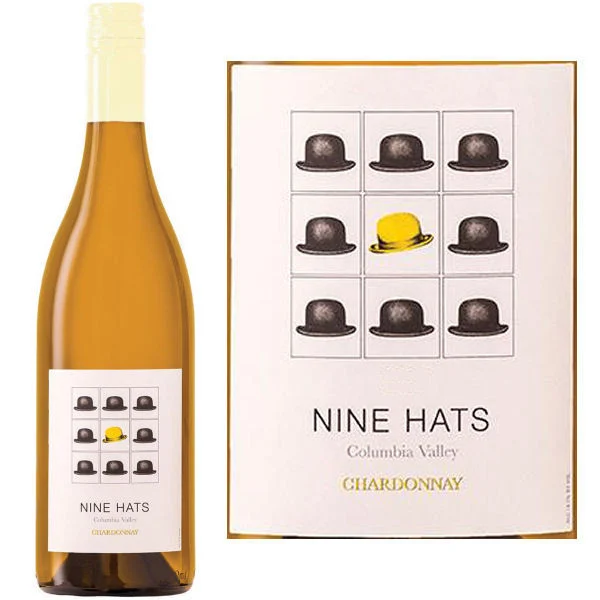 12 Bottle Case Nine Hats Columbia Valley Chardonnay Washington 2019 w/ Shipping Included