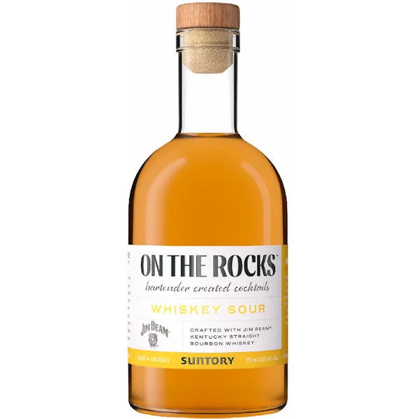 On The Rocks Jim Beam Whiskey Sour Ready-To-Drink Cocktail 375ml
