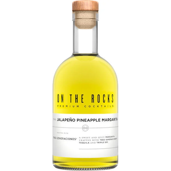 On The Rocks Tres Generaciones Tequila The Jalapeno Pineapple Margarita Ready-To-Drink Cocktail 375ml