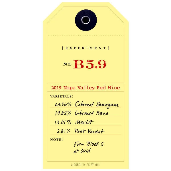 Ovid Experiment B5.9 Napa Red Blend 2019