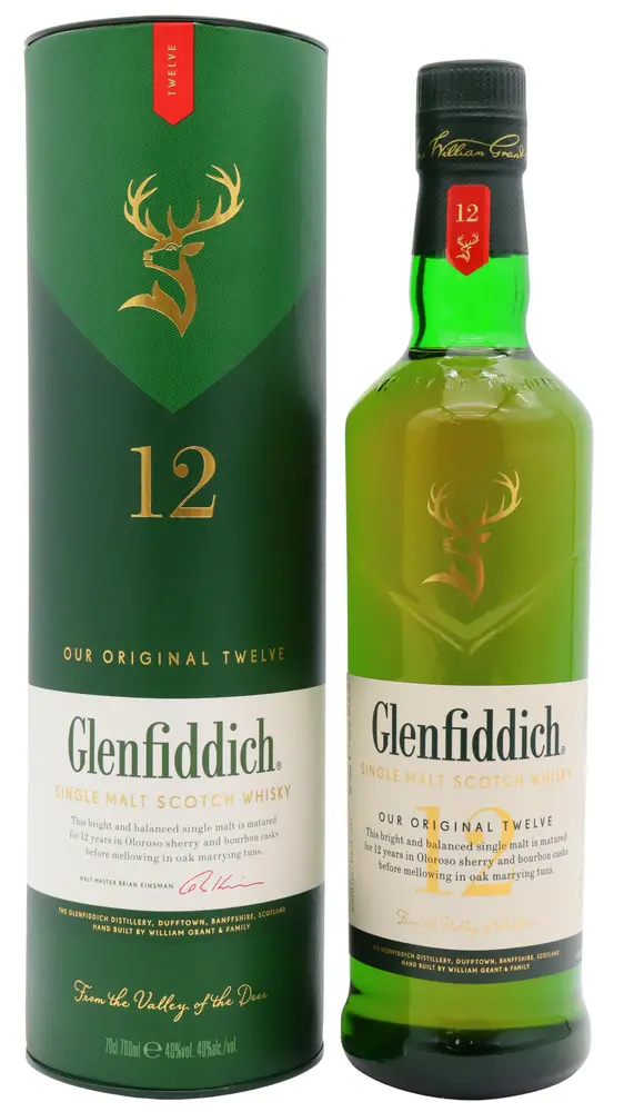 Glenfiddich - 12 year old Speyside Single Malt Scotch Whisky 70cl 40% ABV (Old Bottling)
