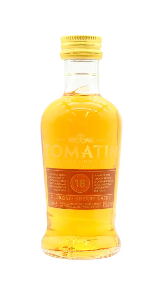 Tomatin - 18 year old Highland Single Malt Scotch Whisky 5cl 46% ABV Miniature