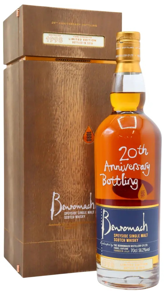 Benromach - 20 year old 20th Anniversary Single Malt Scotch 1998 Whisky 70cl 56.2% ABV