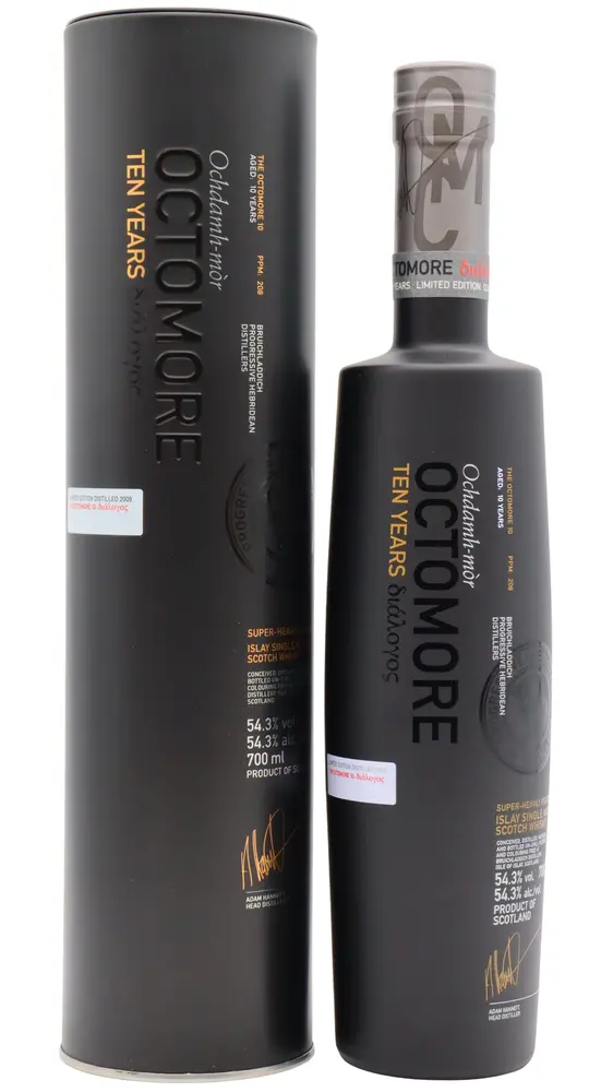 Octomore - 10 year old 4th Release Islay Single Malt 2009 Whisky 70cl 54.3% ABV