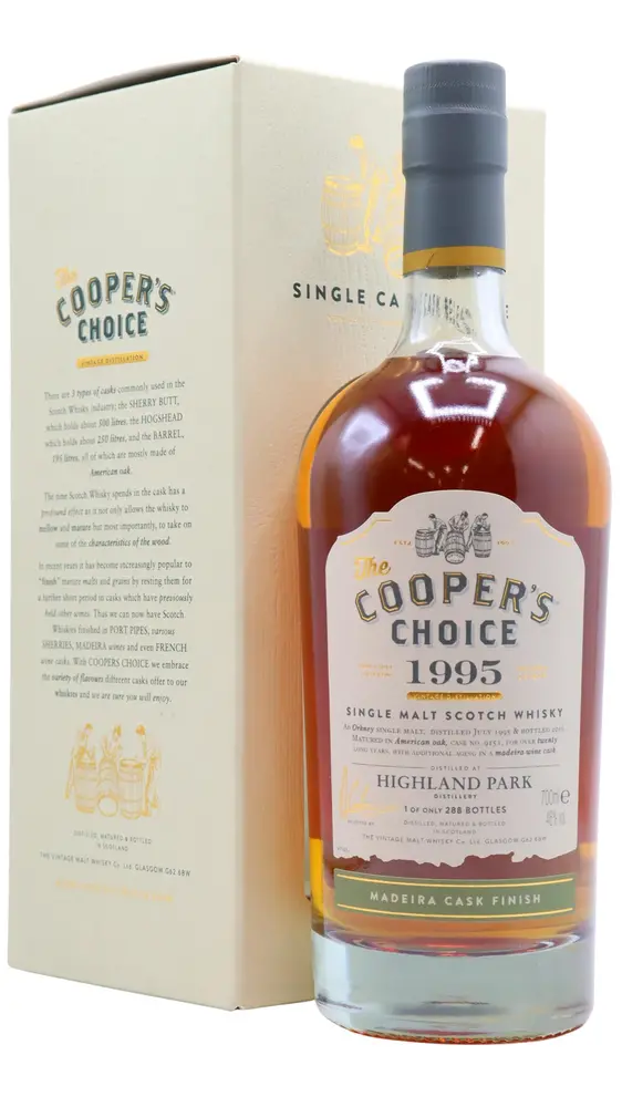 Highland Park - 20 year old Cooper's Choice - Single Madeira Cask #9151 1995 Whisky 70cl 46% ABV