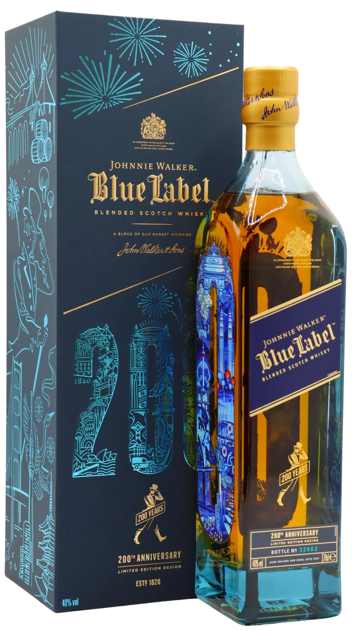 Johnnie Walker - Blue Label Candleblue 200th Anniversary Blended Scotch Whisky 70cl 40% ABV