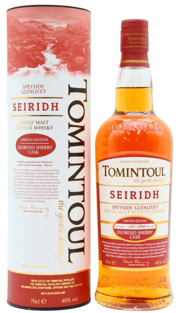 Tomintoul - Seiridh Oloroso Sherry Finish Speyside Single Malt Scotch Whisky 70cl 40% ABV
