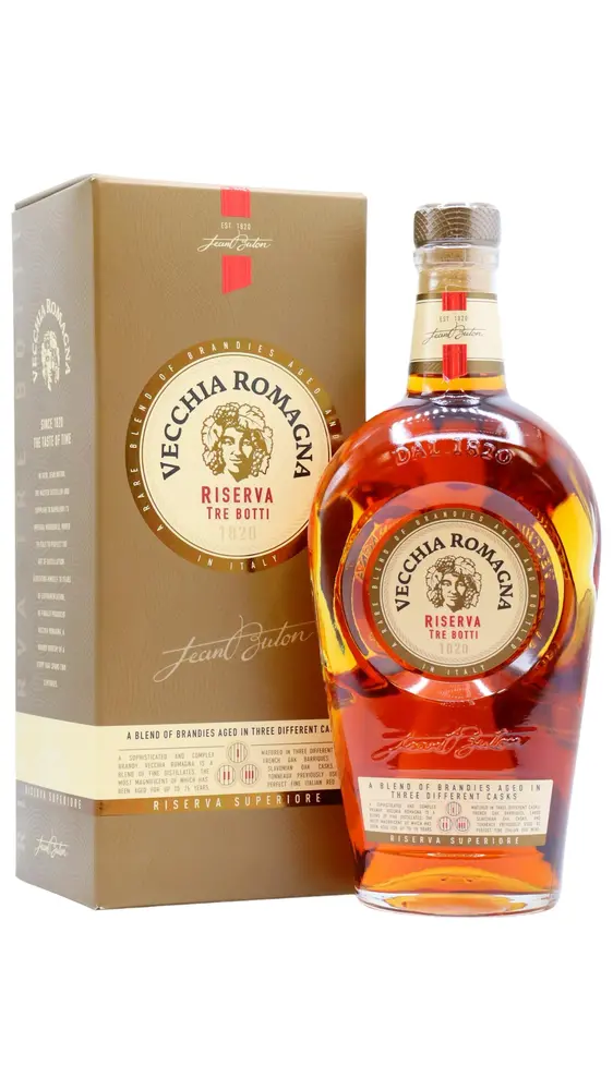 Vecchia Romagna - Riserva Tre Botti 1820 Brandy 70cl 40.8% ABV