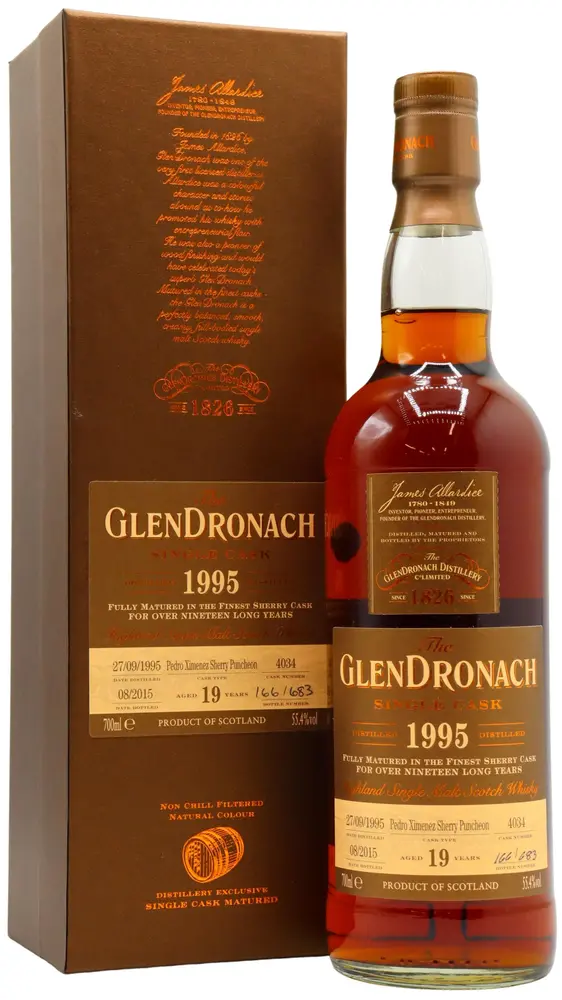Glendronach - 19 year old Batch 12 Single Pedro Ximenez Sherry Cask #4034 1995 Whisky 70cl 55.4% ABV