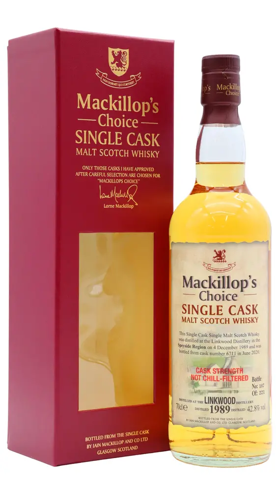 Linkwood - 31 year old Mackillop's Choice Single Cask #6711 1989 Whisky 70cl 42.8% ABV