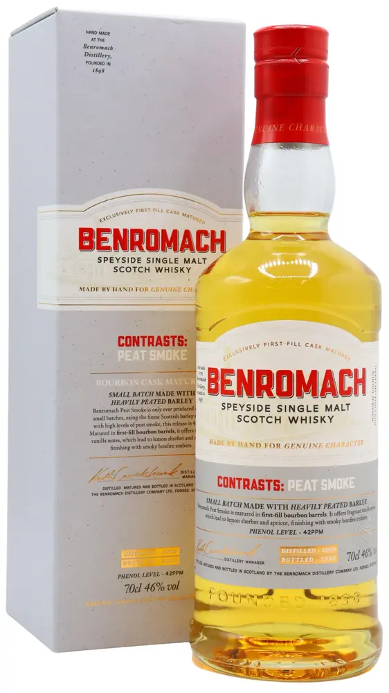 Benromach - 11 year old Contrasts - Peat Smoke Single Malt Scotch 2009 Whisky 70cl 46% ABV