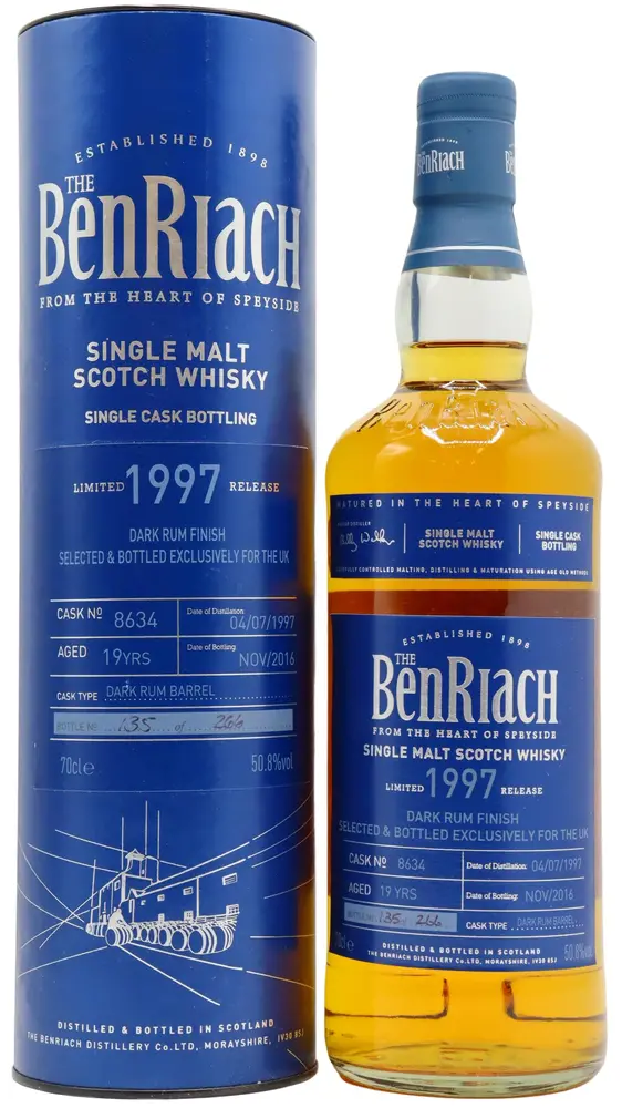 Benriach - 19 year old Single Cask #8634 1997 Whisky 70cl 50.8% ABV (UK Exclusive)