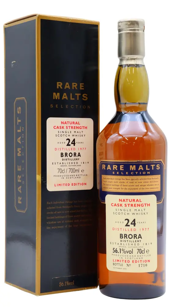Brora (silent) - 24 year old Rare Malts Selection Single Malt Scotch 1977 Whisky 70cl 56.1% ABV