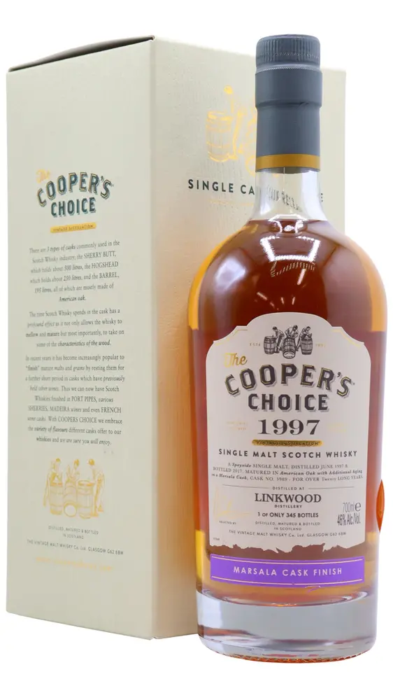 Linkwood - 20 year old Cooper's Choice - Single Marsala Cask #3989 1997 Whisky 70cl 46% ABV