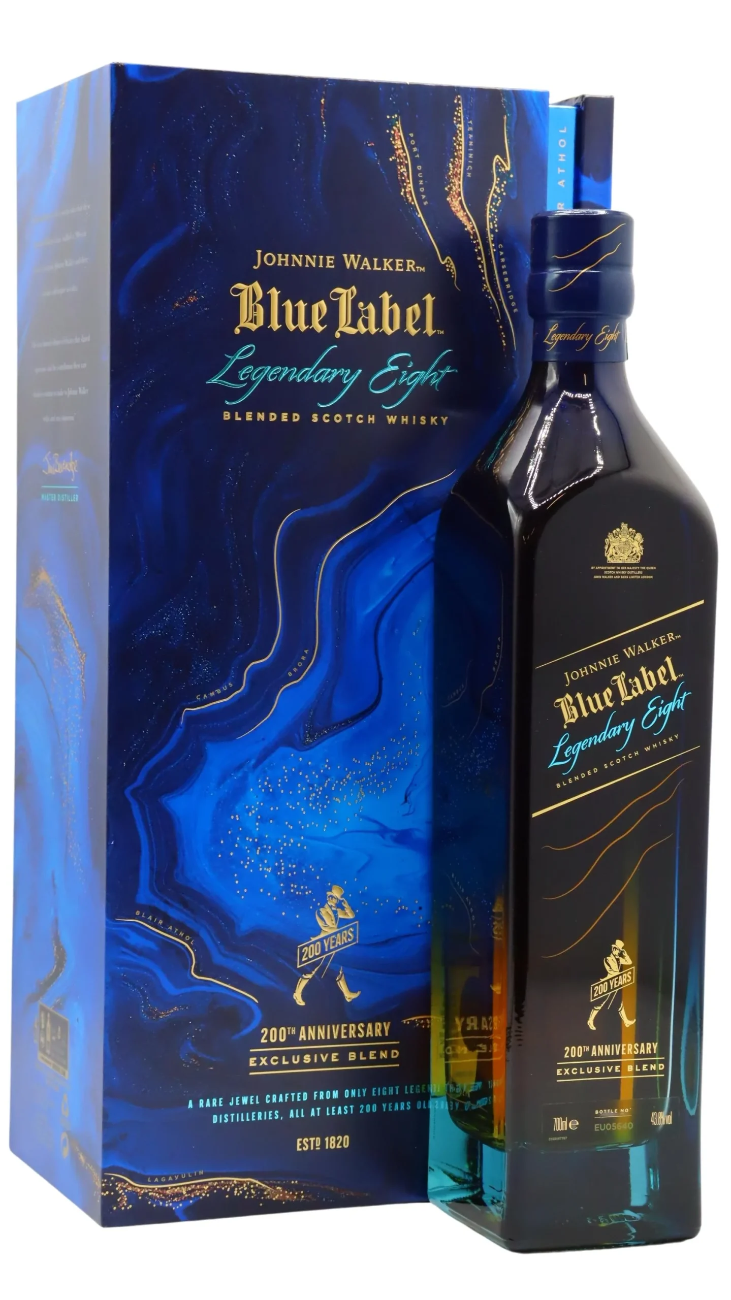 Johnnie Walker - Blue Label Legendary Eight 200th Anniversary Blended Scotch Whisky 70cl 43.8% ABV