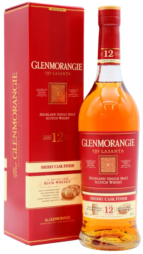 Glenmorangie - 12 year old Lasanta Sherry Cask Finish Whisky 70cl 43% ABV (Old Bottling)