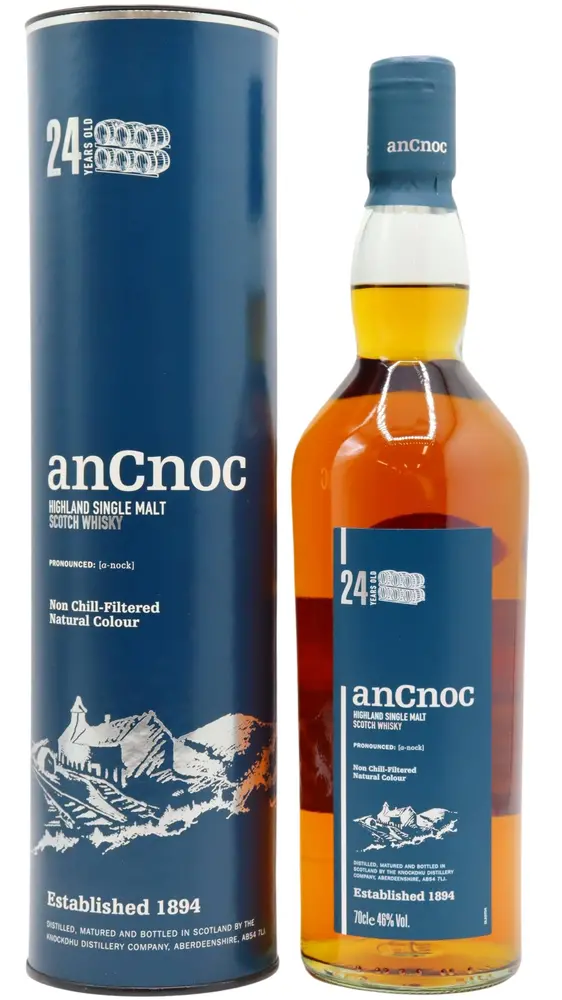 anCnoc - 24 year old Highland Single Malt Scotch Whisky 70cl 46% ABV