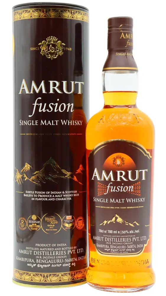 Amrut - Fusion Indian Single Malt Whisky 70cl 50% ABV
