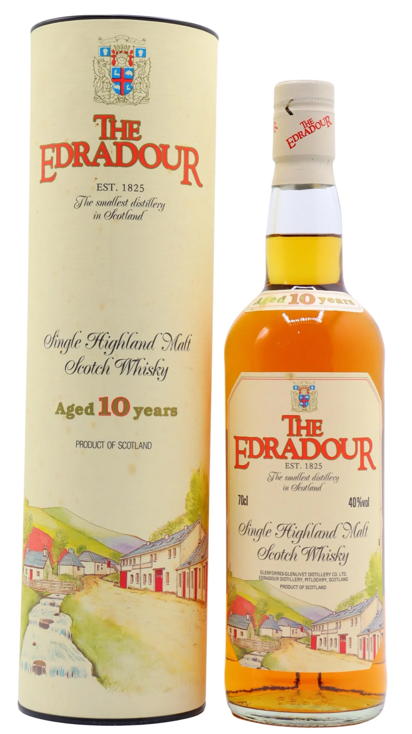 Edradour - 10 year old Single Highland Malt Scotch Whisky 75cl 40% ABV (1990's Bottling)