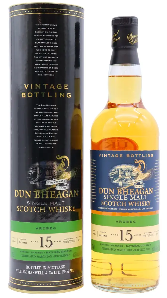Ardbeg - 15 year old Dun Bheagan Single Malt Scotch 2004 Whisky 70cl 58.6% ABV