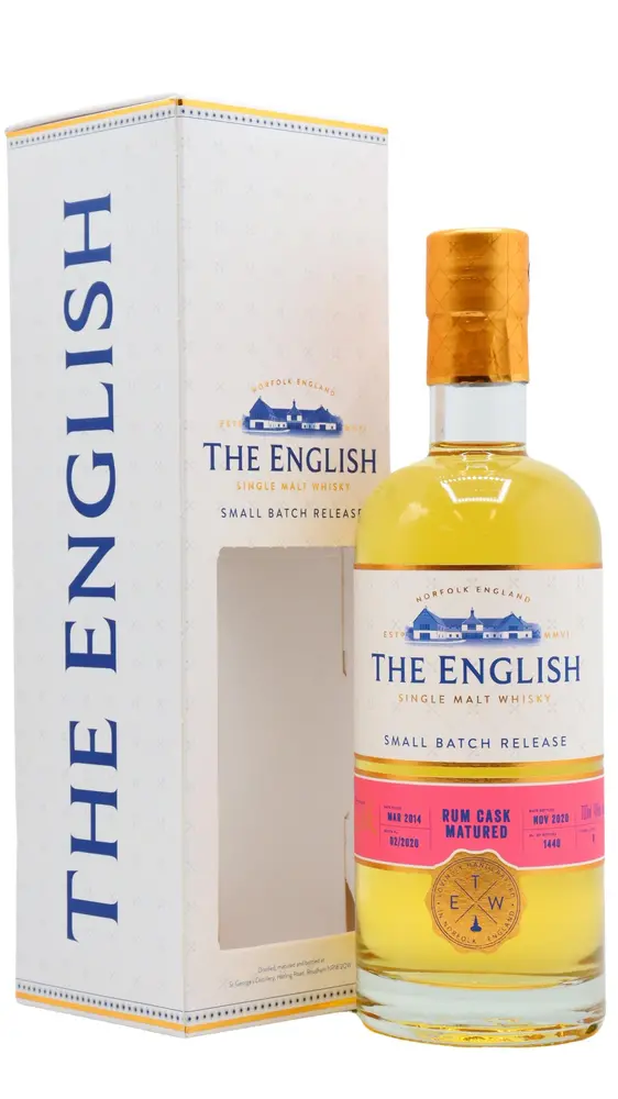 The English - Small Batch Rum Cask Finish Single Malt 2014 Whisky 70cl 46% ABV