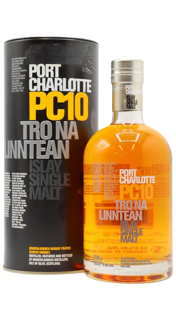 Port Charlotte - 10 year old PC10 1st Edition Islay Single Malt Scotch 2002 Whisky 70cl 59.8% ABV