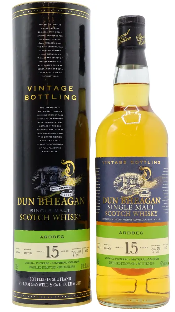 Ardbeg - 15 year old Dun Bheagan Single Malt Scotch 2001 Whisky 70cl 47% ABV