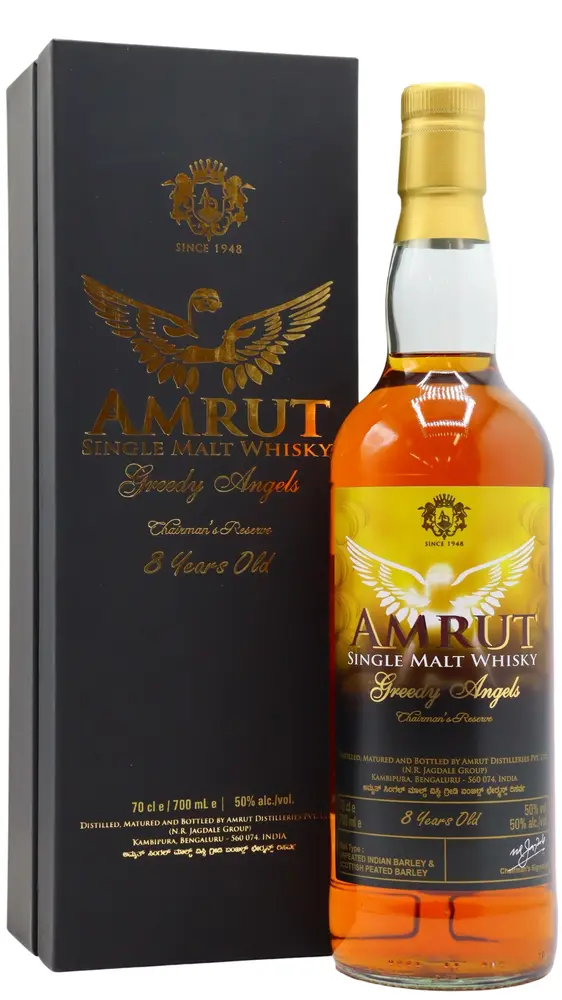 Amrut - 8 year old Greedy Angels 2nd Release - Chairman's Reserve Whisky 70cl 50% ABV