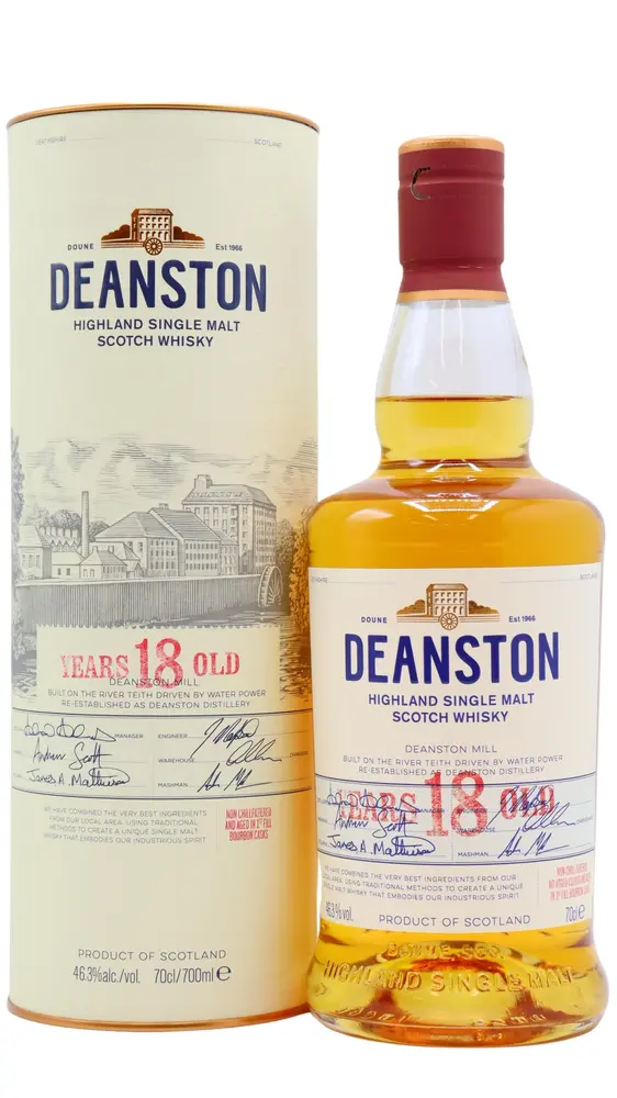 Deanston - 18 year old Highland Single Malt Scotch Whisky 70cl 46.3% ABV